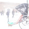 吹雪の中の人力車はきつい