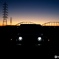 夕陽×jeep×鉄塔