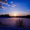 農村の夕日