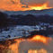 雪の入間川夕景ーⅡ
