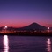 江ノ島から見る富士山