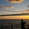 明石大橋　夕焼け