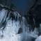 月夜の氷瀑