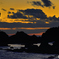 岩礁の夕景