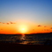 松江の夕日