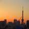 朝焼けの東京タワー