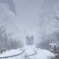 雪の始発列車