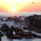 夕暮れの海岸