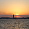 関門海峡の夕景
