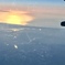飛行機からの夕日