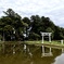 水に浮かぶ神社