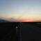 夕暮れの岩木山