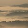 暁の山景