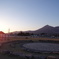 磐梯山と夕焼け