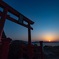 静かな日没