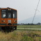 ローカル列車と岩木山
