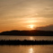 梅雨の晴れ間の夕日