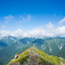常念岳山頂より