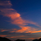 やけに焼けた西空