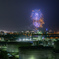 工場夜景と花火
