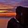 夕暮れのゴリラ岩