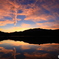 ある日の池の夕焼け
