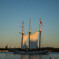 tall ship &夕日