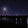 満月と渡月橋