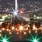 夜の大阪国際空港、千里川河川敷より