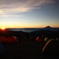 北岳山荘の夜明け