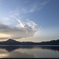 支笏湖の夕陽