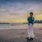 夕刻の浜辺