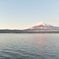 今日の朝焼け富士山