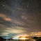 洞爺湖　サイロ展望台からの星空