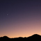夕暮れ三日月