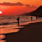 浜の夕暮れ