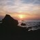 フィルムカメラで夕日