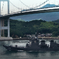 来島大橋通過中　イージス艦　あしがら