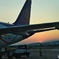タイ王国北部、チェンマイ国際空港で見た夕陽