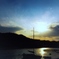 Sunset in a harbor