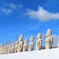 雪の中でもモアイ