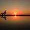 夕陽が沈む時。