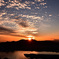 五台山展望台からの夕日