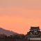 彦根城夕景