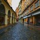 雨のプラハ街角