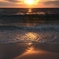 白良浜での夕日