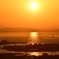 淡路島に沈む夕日