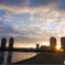 お台場海浜公園の朝日