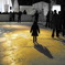 Ice skating and a girl