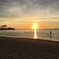 夕陽と海